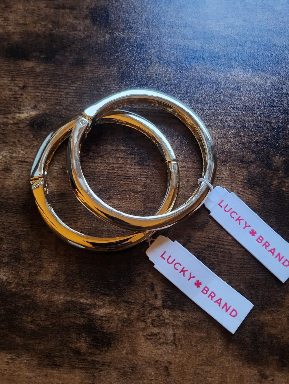 Lucky Brand Shiny Gold Bangle Braclets